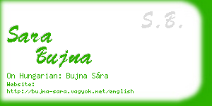 sara bujna business card